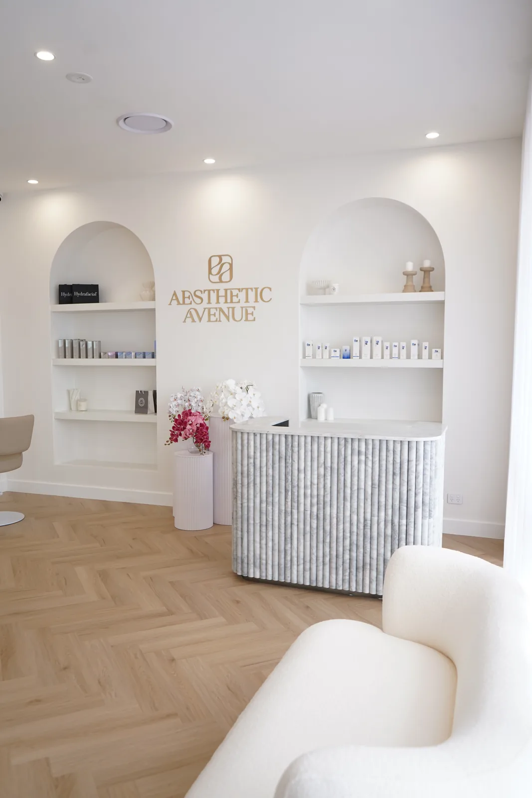 Aesthetic Avenue logo wall